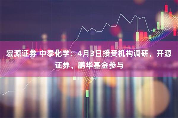 宏源证券 中泰化学：4月3日接受机构调研，开源证券、鹏华基金参与